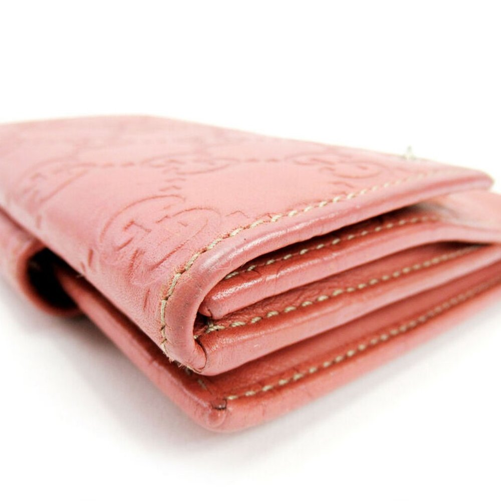 Auth Gucci Double SidedWallet Gucci Shima Pink Leather Auth T17262 - Picture 2 of 8